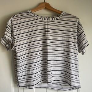 Striped Lulu Lemon Crop Top Size 6